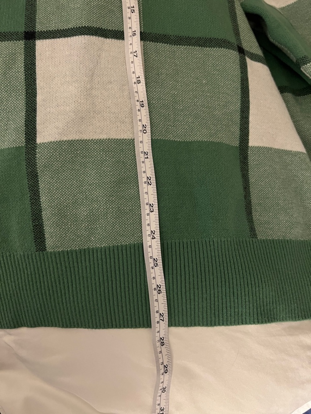 RACHEL Rachel Roy Butter Soft Green and White Plaid Hooded Knit Sweater  1x - Picture 6 of 7